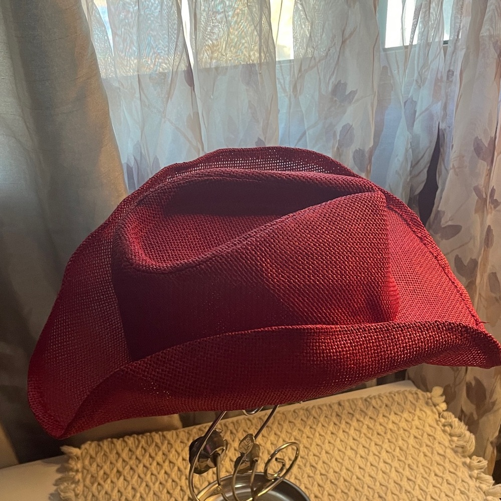 CURSED I MESH COWBOY HAT RED